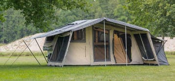 Vouwwagen huren Campooz Alpen Kreuzer Cabanon vouwwagen, Ophalen