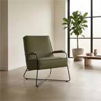 Leren fauteuil Hope - Toledo Marine (blauw), Huis en Inrichting, Fauteuils, Nieuw, Ophalen of Verzenden, Eigentijds, Industrieel, Modern, Scandinavisch