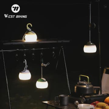 WEST BIKING Draagbare Camping Hanglamp - USB Oplaadbaar LED, Verzenden, Nieuw