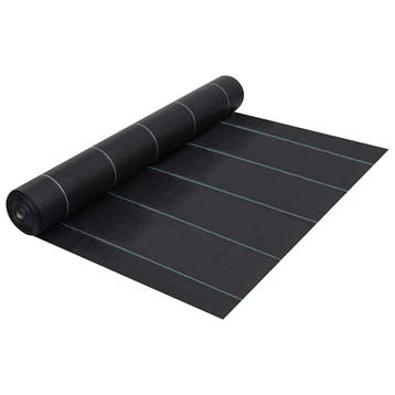 vidaXL Worteldoek 2x25 m PP zwart, Tuin en Terras, Overige Tuin en Terras, Verzenden, Nieuw