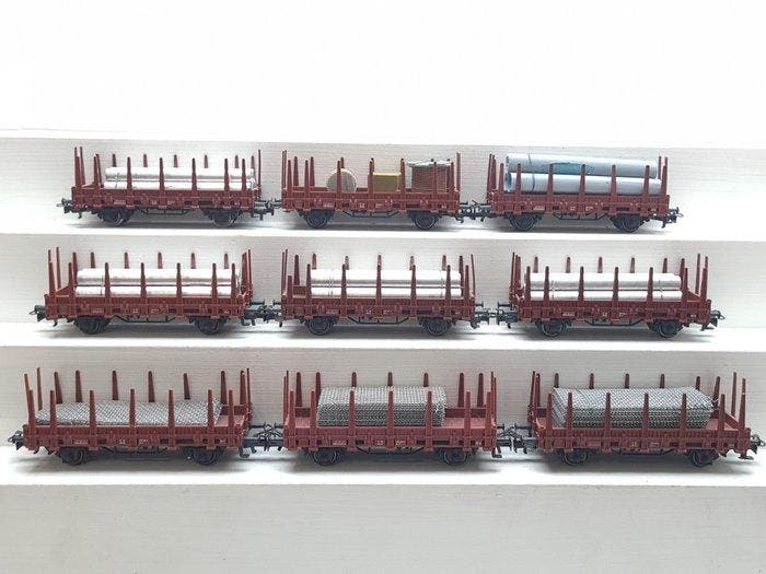 Märklin H0 - 4459 - Modeltrein goederenwagon (9) - 9x, Hobby en Vrije tijd, Modeltreinen | H0