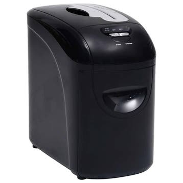 vidaXL Papierversnipperaar 10 paginas microcut zwart, Verzenden, Nieuw in verpakking