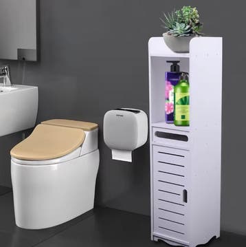 Smalle Badkamerkast met Push-Pull Deur – Hoog 80 cm, Huis en Inrichting, Badkamer | Badkamermeubels, Verzenden, Nieuw