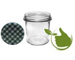 Jampotten 346 ml met twist-off deksel groen (geblokt) 6 s..., Verzenden, Nieuw