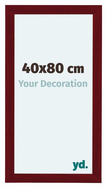 Fotolijst 40x80 cm - Wijnrood Geveegd - MDF - Como, Verzenden, Nieuw