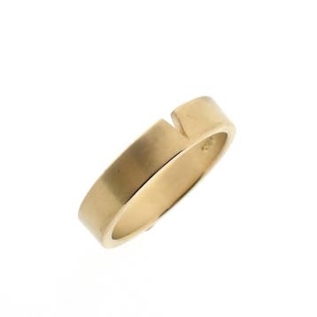 Gouden gematteerde ring; Niessing, Gebruikt, 20 of groter, Heer, Ophalen of Verzenden