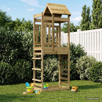 vidaXL Speeltoren Bruin 52,5 x 85 x 238 cm Massief, Verzenden, Nieuw