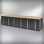 Datona Werkbank PRO eiken - 12 opbergkasten - 400 cm - zwart, Ophalen of Verzenden, Nieuw