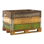 Gebruikte Opzetrand scharnierende constructie stapelbaar 4x, Ophalen of Verzenden