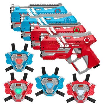 Light Battle Connect Lasergame set rood/blauw - 4 Laserguns, Ophalen of Verzenden, Nieuw