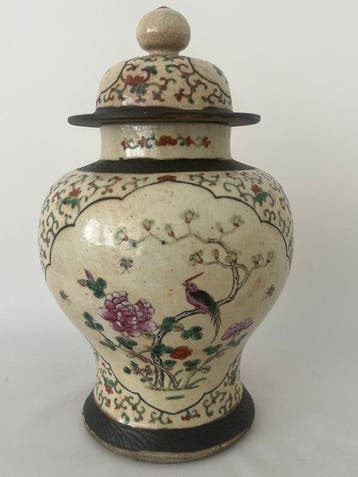 Late Qing-dynastie Famille Rose krasglazuur Generaalsvaas