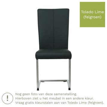 Leren eetkamerstoel Dry - Toledo Lime (felgroen) -, Huis en Inrichting, Overige kleuren, Nieuw, Leer, Ophalen of Verzenden