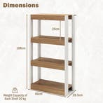 LIVSK Boekenkast - Duurzaam Hout - 4 Planken - Kantelbeveili, Boeken, Verzenden, Nieuw