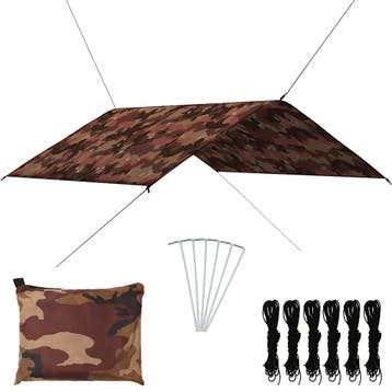 vidaXL Afdekzeil 4x4 m camouflage, Verzenden, Nieuw