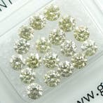 18 pcs Diamant (Natuurlijk) - 3.36 ct - Rond - SI1, P1 - Gem, Sieraden, Tassen en Uiterlijk, Edelstenen, Nieuw