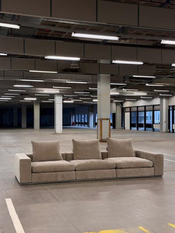 Flexform Groundpiece Bank | Greige, 100 tot 125 cm, 300 cm of meer, Ophalen of Verzenden, Zo goed als nieuw