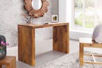 Solide consoletafel MAKASSAR 100 cm bureau met sheesham, Ophalen of Verzenden, Nieuw