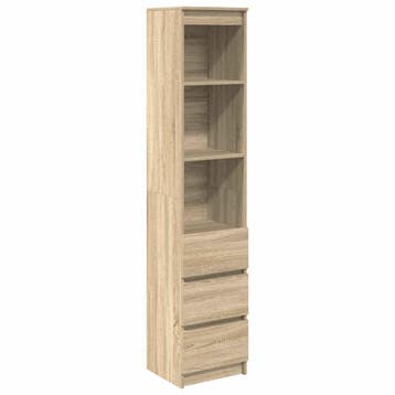 vidaXL Highboard 37,5x35x180 cm spaanplaat sonoma, Minder dan 50 cm, Verzenden, Nieuw, Minder dan 100 cm