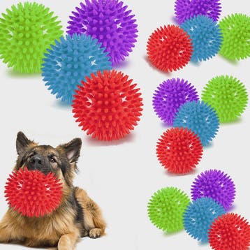Hondenballen met Piepje - Spiky Speelgoed Ballen voor Tandve, Verzenden, Nieuw