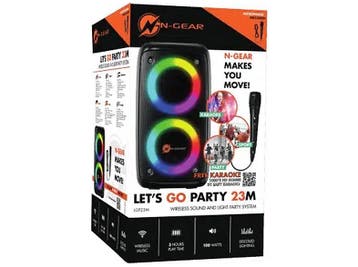 N-gear Partyspeaker Partyspeaker Zwart, Overige merken, Verzenden, Overige typen, Nieuw