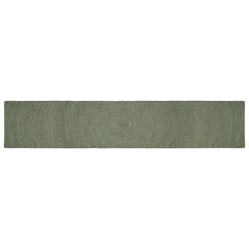 vidaXL Vloerkleden Olijfgroen 60 x 400 cm Jute, Verzenden, Nieuw