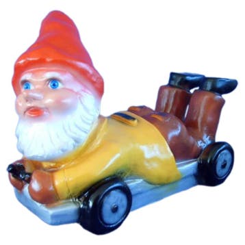 Tuinkabouter monteur op rolwagen, Verzenden, Nieuw