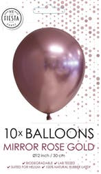 10X Ballonnen Mirror Rose Gold, Verzenden, Nieuw, Versiering, Verjaardag