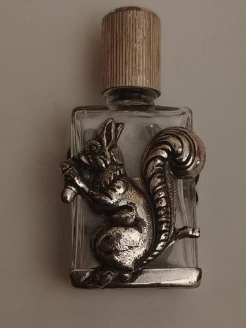 Parfumfles - Mini flesje parfum vintage, 925 zilver - .925