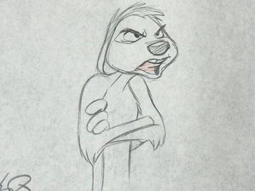 Walt Disney - Originele animatietekening van Timon - Timon &, Nieuw