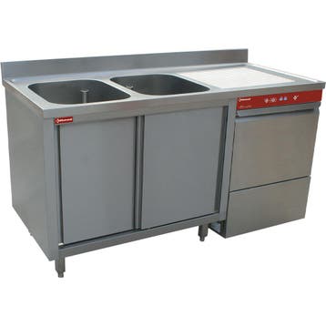 Horeca Vaatwasser | Met Spoeltafel | Op Kast + Schuifdeuren, Verzenden, Nieuw in verpakking