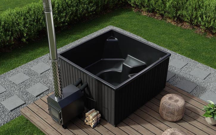 Scandic Hottubs | Cube Hottub 2x2m kunststof kuip, Tuin en Terras, Zwembaden, 200 tot 400 cm, Vierkant, Nieuw, Overige typen, 80 tot 120 cm
