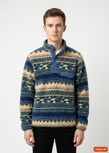 AYACUCHO Fleecetruien Heren maat S Blauw Vintage, Ophalen of Verzenden, Nieuw, AYACUCHO