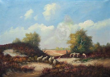 Stegers (XX - Herder met Schapen op de Heide