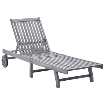 vidaXL Ligbed massief acaciahout, Tuin en Terras, Verzenden, Nieuw