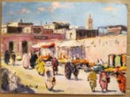 Bruno Retaux (1947) - Marché à Marrakech