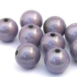 10 x 3D miracle kraal, rond  8mm  lila gat c.a. 0,8 mm, Ophalen of Verzenden, Nieuw, Kraal