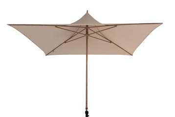 4 Seasons Vivenda stokparasol 270x270 cm. - beach/woodlook, Tuin en Terras, Verzenden, Nieuw, Stokparasol