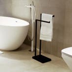 Handdoekrek Zwart Staal | 80cm Hoog | Scherpe Prijs, Ophalen of Verzenden, Nieuw, Zwart, Handdoekenrek