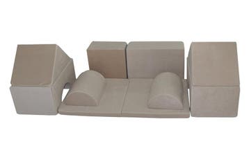 Soft Play Blokken 9-delig | Beige | Nieuw | Scherpe Prijs, Ophalen of Verzenden, Nieuw, Brandweerpaal, Aanbouwonderdeel