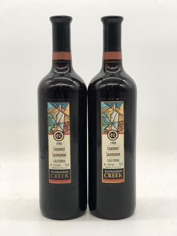 2 x 75cl Cabernet Sauvignon Nathanson Creek California US..., Ophalen of Verzenden, Nieuw, Noord-Amerika, Rode wijn