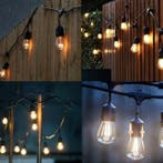 Prikkabel - Lichtsnoer - E27 Fitting - 10 Lampen - 10 Meter, Ophalen of Verzenden, Nieuw