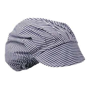 Whites muts met klep blauw-wit geruit | Polyester/katoen, Verzenden, Nieuw in verpakking