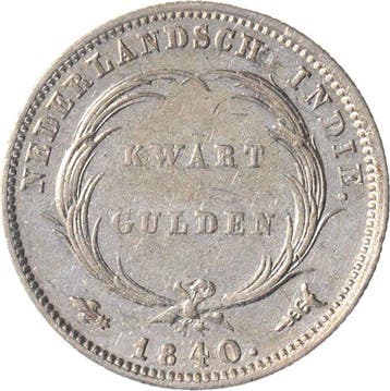Nederlands-Indië. 1/4 Gulden 1840 (Zonder minimumprijs)