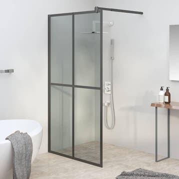 vidaXL Inloopdouchescherm 100x195 cm donker gehard glas, Verzenden, Nieuw