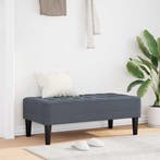 vidaXL Bank met kussen Donkergrijs 113 x 57 x 39 cm Fluweel, Huis en Inrichting, Verzenden, Nieuw, Minder dan 150 cm