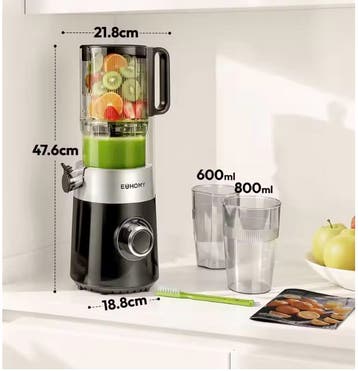 Slow Juicer – Cold Press Sapcentrifuge met 135 mm Vulopening, Witgoed en Apparatuur, Juicers, Verzenden, Nieuw