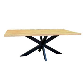 Stel uw robuuste rechthoekige tafel samen -  220x100 cm, Huis en Inrichting, Ophalen of Verzenden, Nieuw