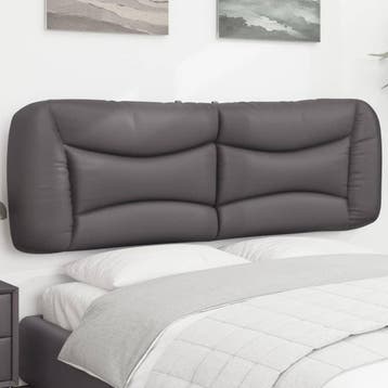 vidaXL Hoofdbordkussen Hvar 160 cm kunstleer grijs, Verzenden, Nieuw, Grijs, Overige materialen