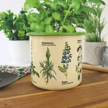 Gift Republic Kruiden - Emaille Bloempot (Gadgets), Verzenden, Nieuw