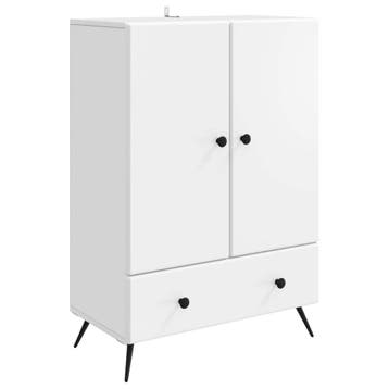 vidaXL Dressoir met lade Wit 66 x 34,5 x 95 cm Bewerkt hout, Verzenden, Nieuw, Overige houtsoorten, Minder dan 50 cm